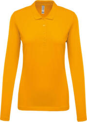Kariban Női galléros póló Kariban KA257 Ladies’ Long-Sleeved piqué polo Shirt -S, Yellow