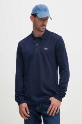 Lacoste pamut hosszúujjú sötétkék, sima - sötétkék L