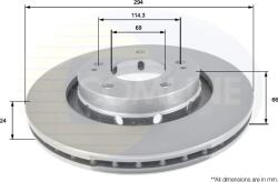 COMLINE Disc frana COMLINE ADC0370V