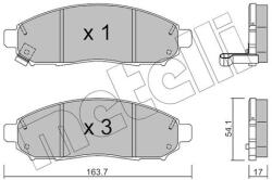 METELLI fékbetétkészlet, tárcsafék METELLI 22-0743-0