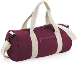 Bag Base Original Barrel Bag - Egy méret, Burgundi/Off Fehér