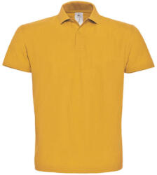 B and C Férfi galléros póló rövid ujjú B&C Piqué Polo Shirt - PUI10 - 3XL, Aranysárga