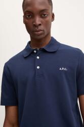 APC A. P. C. pamut póló polo standard GOTS sötétkék, sima, COGWZ. H26342 - sötétkék M