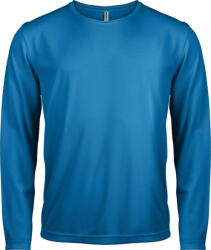 Proact Férfi póló Proact PA443 Men'S Long-Sleeved Sports T-Shirt -XL, Aqua Blue