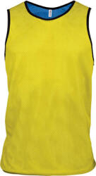 Proact Uniszex Proact PA042 Multi-Sports Reversible Bib -S/M, Fluorescent Yellow/Sporty Royal Blue