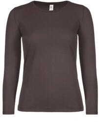 B&C Collection Női hosszú ujjú póló B&C #E150 LSL /women -XL, Barna medve
