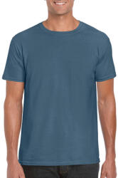 Gildan Férfi póló Rövid ujjú Gildan Softstyle Ring Spun T-Shirt - L, Indigókék