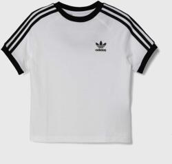 Adidas gyerek pamut póló 3STRIPES TEE fehér, nyomott mintás, JE0515 - fehér 152