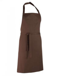 Premier Uniszex, női, férfi kötény, szakács, pincér Premier PR150 Colours Collection’ Bib Apron -Egy méret, Brown