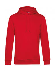 B&C Collection Férfi kapucnis hosszú ujjú organikus pulóver B and C Organic Hooded 3XL, Piros