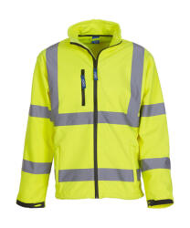 Yoko Uniszex Softshell munkaruha Yoko Fluo Softshell Jacket L, Fluo Sárga