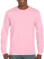 Gildan Uniszex póló Hosszú ujjú Gildan Ultra Cotton Adult T-Shirt LS - S, Világos rózsaszín (pink)