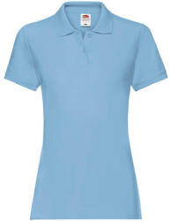 Fruit of the Loom Női Galléros póló Rövid ujjú Fruit of the Loom Premium Polo Lady-Fit - M (12), Ég kék