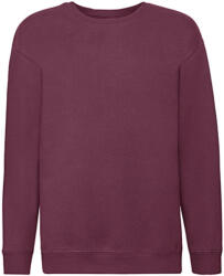 Fruit of the Loom Gyerek Pulóver Hosszú ujjú Fruit of the Loom Premium Set-In Sweat Kids - 164 (14-15), Burgundi vörös