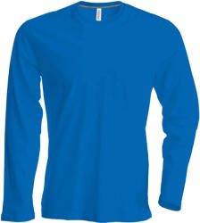 Kariban Férfi póló Kariban KA359 Hosszú Ujjú Környakú póló -XL, Light Royal Blue