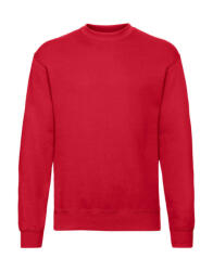 Fruit of the Loom Férfi hosszú ujjú pulóver Fruit of the Loom Classic Set In Sweat 3XL, Piros