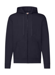 Fruit of the Loom Férfi kapucnis hosszú ujjú pulóver Fruit of the Loom Classic Hooded Sweat Jacket 3XL, Mély sötétkék (navy)