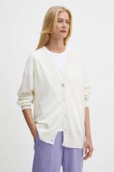 Max Mara Leisure gyapjú kardigán bézs, könnyű, 2426346018600 - bézs S