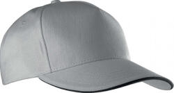 K-UP Uniszex sapka K-UP KP130 Sandwich peak Cap - 5 panels -Egy méret, Light Grey/Dark Grey