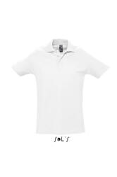 SOL'S Férfi galléros póló SOL'S SO11362 Sol'S Spring Ii - Men’S pique polo Shirt -L, White
