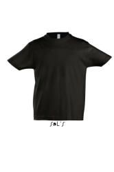 SOL'S Gyerek póló SOL'S SO11770 Sol'S Imperial Kids - Round neck T-Shirt -6A, Deep Black