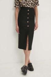 Answear. LAB szoknya fekete, midi, ceruza fazonú - fekete M/L - answear - 10 990 Ft