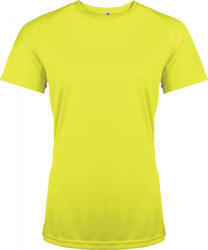 Proact Női póló Proact PA439 Ladies' Short-Sleeved Sports T-Shirt -L, Fluorescent Yellow