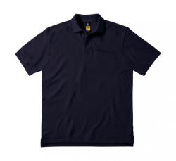 B and C Férfi rövid ujjú galléros póló munkaruha B and C Skill Pro Workwear Pocket Polo M, Sötétkék (navy)