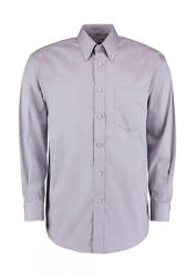 Kustom Kit Férfi hosszú ujjú Ing Kustom Kit Classic Fit Premium Oxford Shirt M, Ezüstszürke