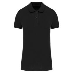 Kariban Női galléros póló Kariban KA2026 Ladies' Organic 180 piqué polo Shirt -L, Black