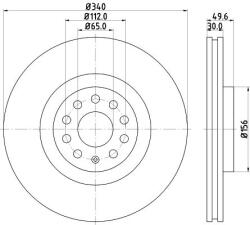 Hella Pagid féktárcsa HELLA PAGID 8DD 355 129-241