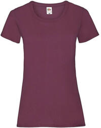 Fruit of the Loom Női póló Csapott ujjú Fruit of the Loom Valueweight T Lady-Fit - XL (16), Burgundi vörös