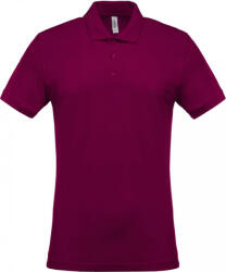 Kariban Férfi galléros póló Kariban KA254 Men'S Short-Sleeved piqué polo Shirt -3XL, Wine