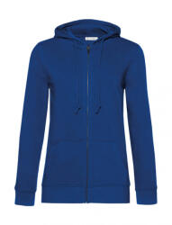 B&C Collection Női kapucnis hosszú ujjú organikus pulóver B and C Organic Zipped Hooded /women S, Királykék