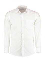 Kustom Kit Férfi hosszú ujjú Ing Kustom Kit Tailored Fit Poplin Shirt M, Fehér
