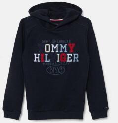 Tommy Hilfiger gyerek felső sötétkék, nyomott mintás, kapucnis, KB0KB09050 - sötétkék 128