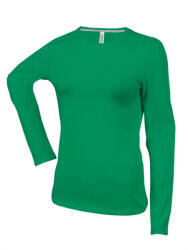 Kariban Női póló Kariban KA383 Hosszú Ujjú Környakú póló -2XL, Kelly Green