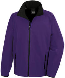 Result Férfi Softshell Hosszú ujjú Result Printable Softshell Jacket - S, Lila/Fekete
