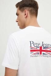 Pepe Jeans pamut póló ALFIE fehér, férfi, nyomott mintás, PM509431 - fehér L