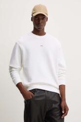 APC A. P. C. pamut melegítőfelső sweat boxy micro logo GOTS fehér, férfi, sima, COHBX. H27910 - fehér S