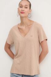 Superdry t-shirt női, bézs, W1011181A-1PT - bézs XS