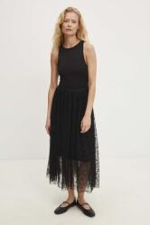 Answear Lab szoknya fekete, maxi, harang alakú - fekete S/M - answear - 10 990 Ft