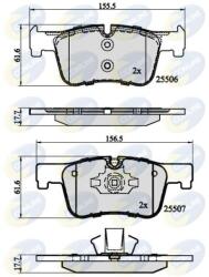 COMLINE set placute frana, frana disc COMLINE CBP02130