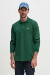 Lacoste pamut hosszúujjú L1312 132 zöld, sima - zöld L