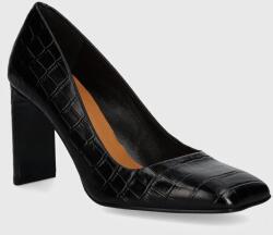 Billi Bi bőr flip-flop fekete, magassarkú, A7497 - fekete Női 40