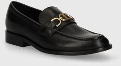 Twinset bőr mokaszin fekete, női, lapos talpú, 242TCP100 - fekete Női 40