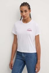 Abercrombie & Fitch pamut póló női, bézs, KI157-4307 - bézs XS
