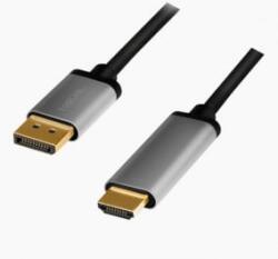 LogiLink DisplayPort kábel DP/M-HDMI A/M 4K/60 Hz 2m alu (CDA0107)
