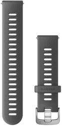 Garmin Curea Garmin Quick Release 20mm, silicon, gri, cataramă argintie (Venu, Venu Sq, Venu 2 plus)