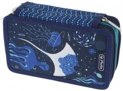 Herlitz Penar echipat, 31 piese, 3 fermoare, Deep Ocean, Herlitz HZ50043415 Penar
